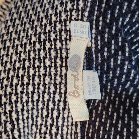 Boden Navy & White knit sweater size 8 - Picture 3 of 4